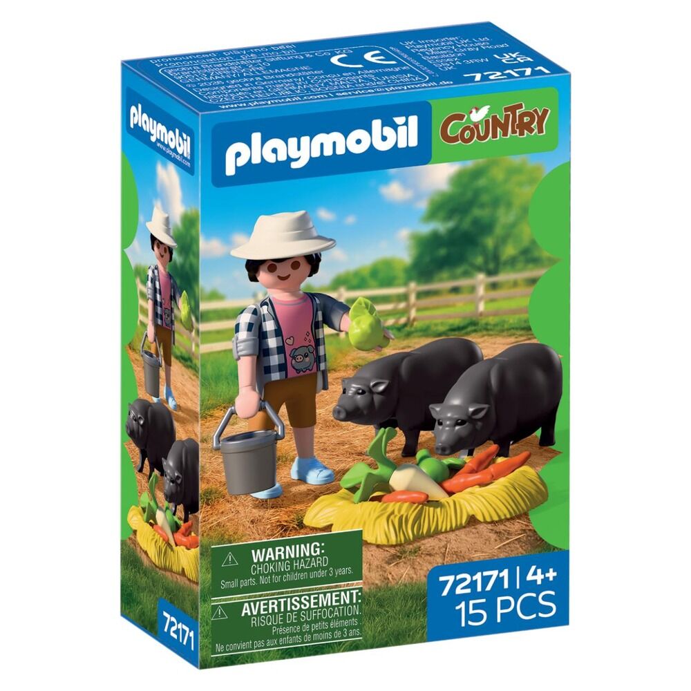 PLAYMOBIL - GRANJERO CON CERDITO PANZÓN