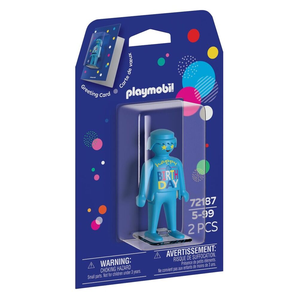 PLAYMOBIL - TARJETA DE FELICITACIÓN: CUMPLEAÑOS