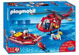 PLAYMOBIL 4428 HELICÓPTERO Y LANCHA DE SALVAMENTO MARÍTIMO