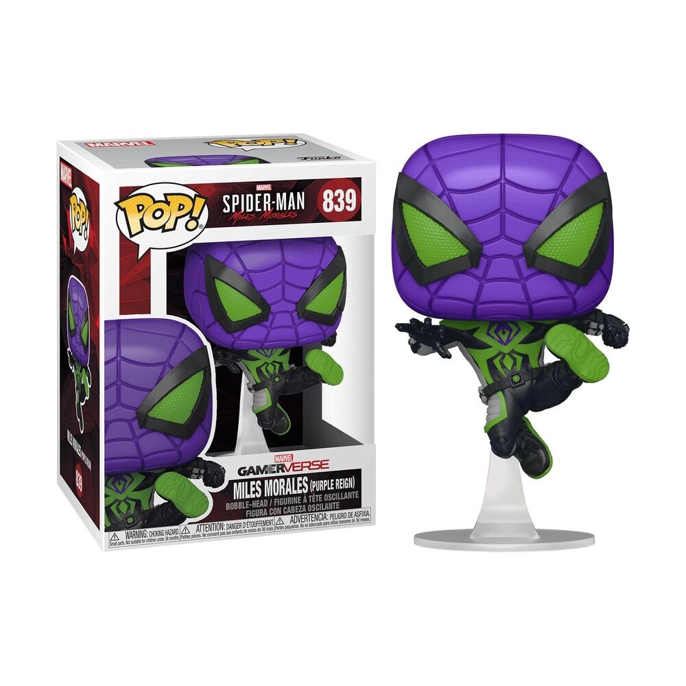 FUNKO POP! MARVEL SPIDERMAN - MILES MORALES TRAJE REINADO PURPURA (METÁLICO)