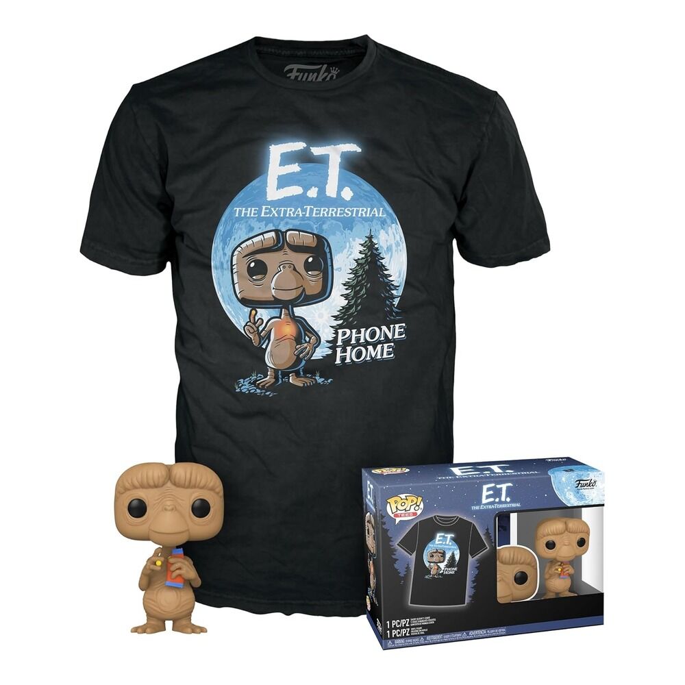 FUNKO POP! TEES & VINYL E.T. - E.T. CON REESES (SPECIAL EDITION) + CAMISETA TALLA M