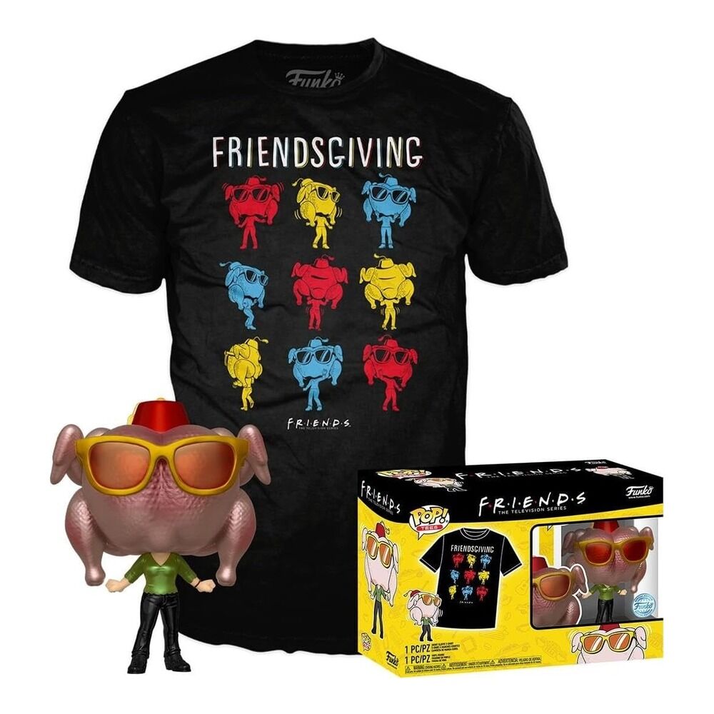 FUNKO POP! TEES & VINYL FRIENDS - MÓNICA CON PAVO (SPECIAL EDITION) + CAMISETA TALLA XL