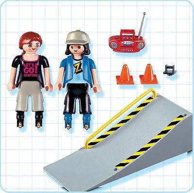 PLAYMOBIL SKATERS CON RAMPA