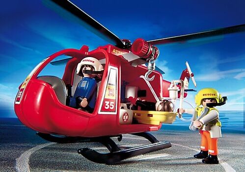 PLAYMOBIL 4428 HELICÓPTERO Y LANCHA DE SALVAMENTO MARÍTIMO