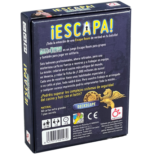 JUEGO ESCAPA - GOLPE EN VENECIA