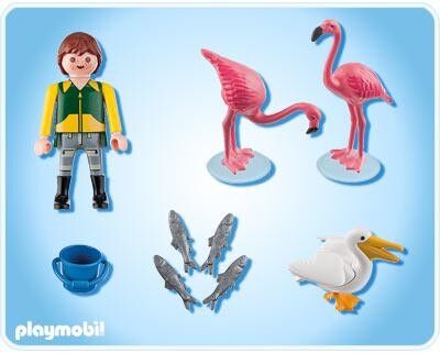 PLAYMOBIL 4758 CUIDADOR DE ZOO CON PÁJAROS EXÓTICOS