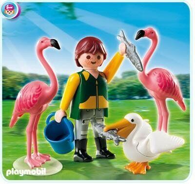 PLAYMOBIL 4758 CUIDADOR DE ZOO CON PÁJAROS EXÓTICOS