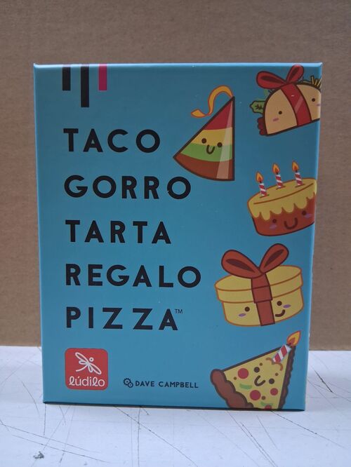 JUEGO TACO, GORRO, TARTA, REGALO, PIZZA