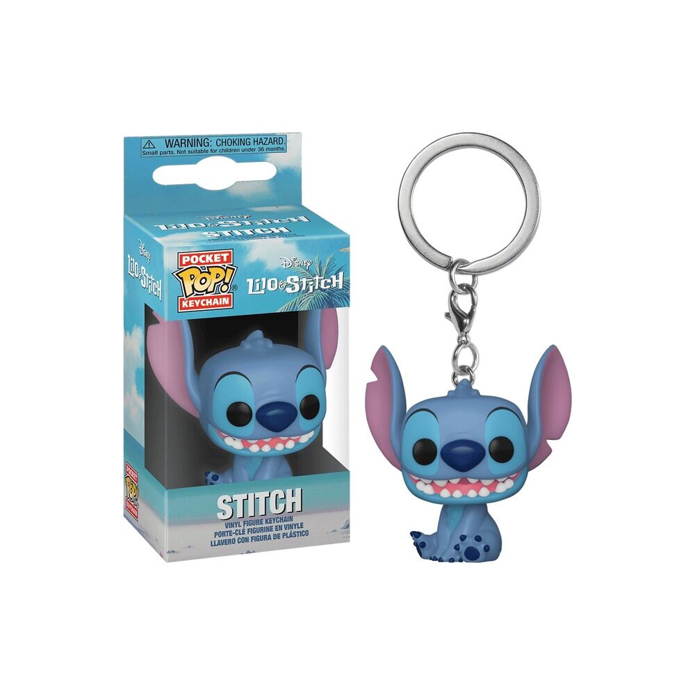 FUNKO POCKET POP! KEYCHAIN DISNEY - LLAVERO LILO & STITCH (SENTADO SONRIENDO)