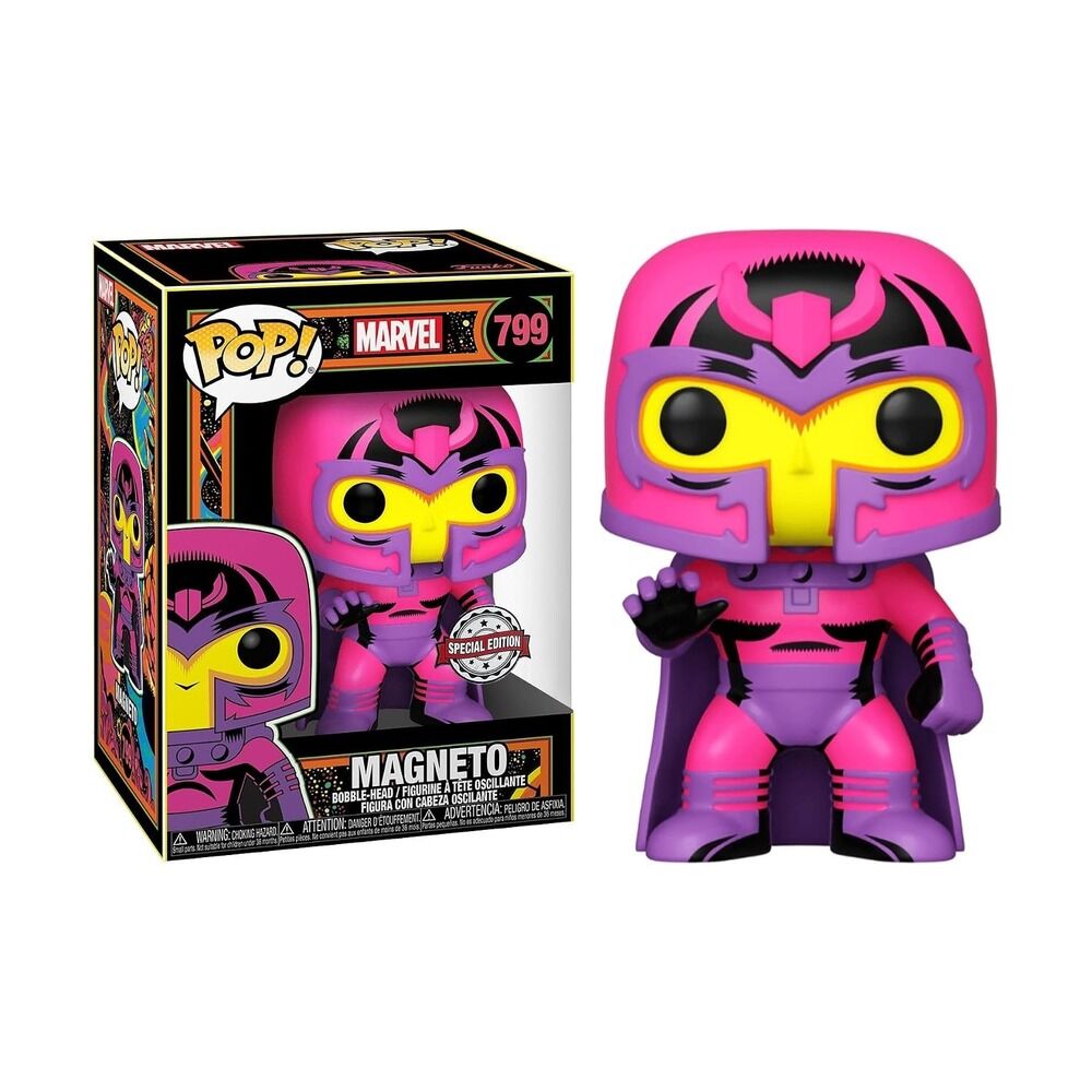 FUNKO POP! MARVEL: BLACK LIGHT - MAGNETO EXCLUSIVO