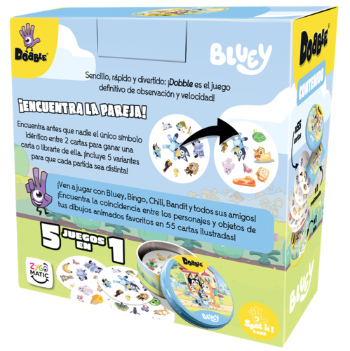 DOBBLE BLUEY - JUEGO DE CARTAS CON PERSONAJES DE BLUEY