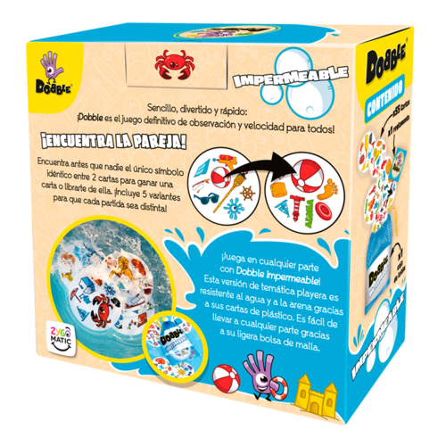 DOBBLE IMPERMEABLE - JUEGO DE CARTAS