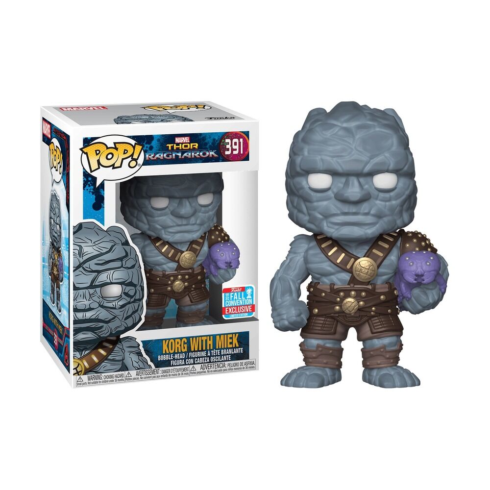 FUNKO POP! MARVEL THOR RAGNAROK - KORG SOSTENIENDO MIEK - EXCLUSIVO