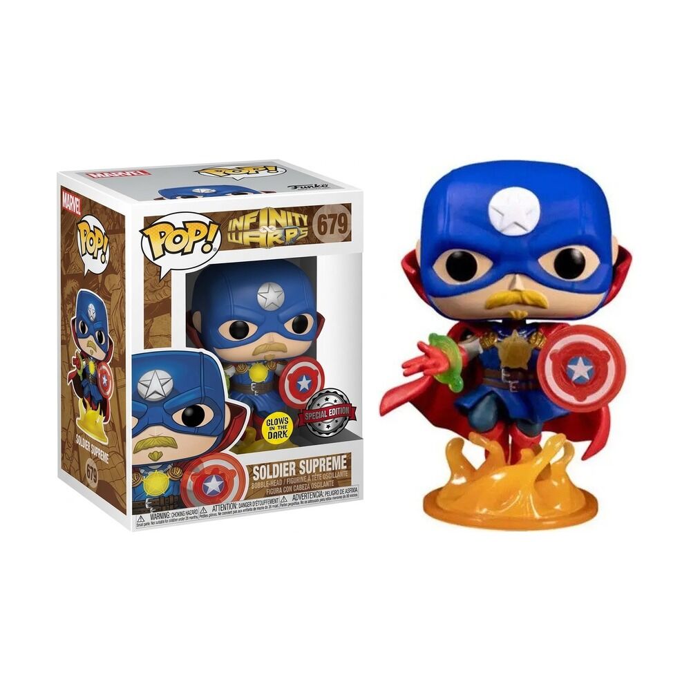 FUNKO POP! MARVEL INFINITY WARPS - SOLDIER SUPREME (BRILLA EN LA OSCURIDAD) EXCLUSIVO