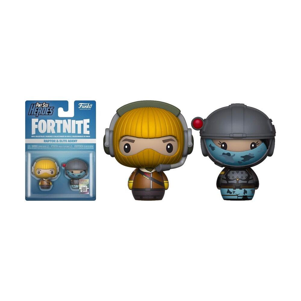 FUNKO PINT SIZE HEROES FORTNITE - PACK RAPTOR Y ELITE AGENT