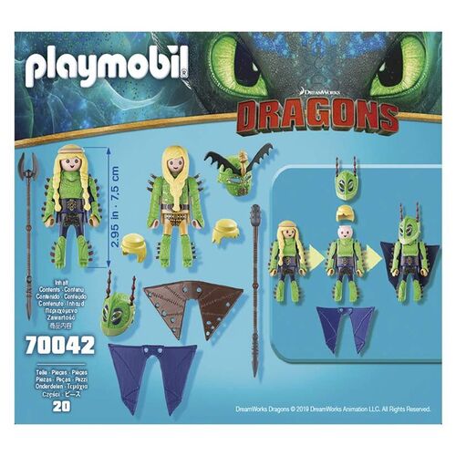 PLAYMOBIL - DRAGONS: CHUSCO Y BRUSCA CON TRAJE VOLADOR