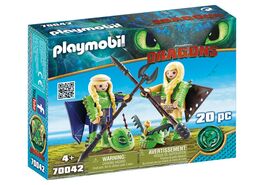 PLAYMOBIL - DRAGONS: CHUSCO Y BRUSCA CON TRAJE VOLADOR