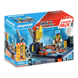 PLAYMOBIL - SET DE INICIO CONSTRUCCIÓN CON GRÚA
