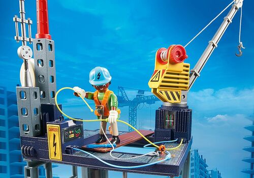 PLAYMOBIL - SET DE INICIO CONSTRUCCIÓN CON GRÚA