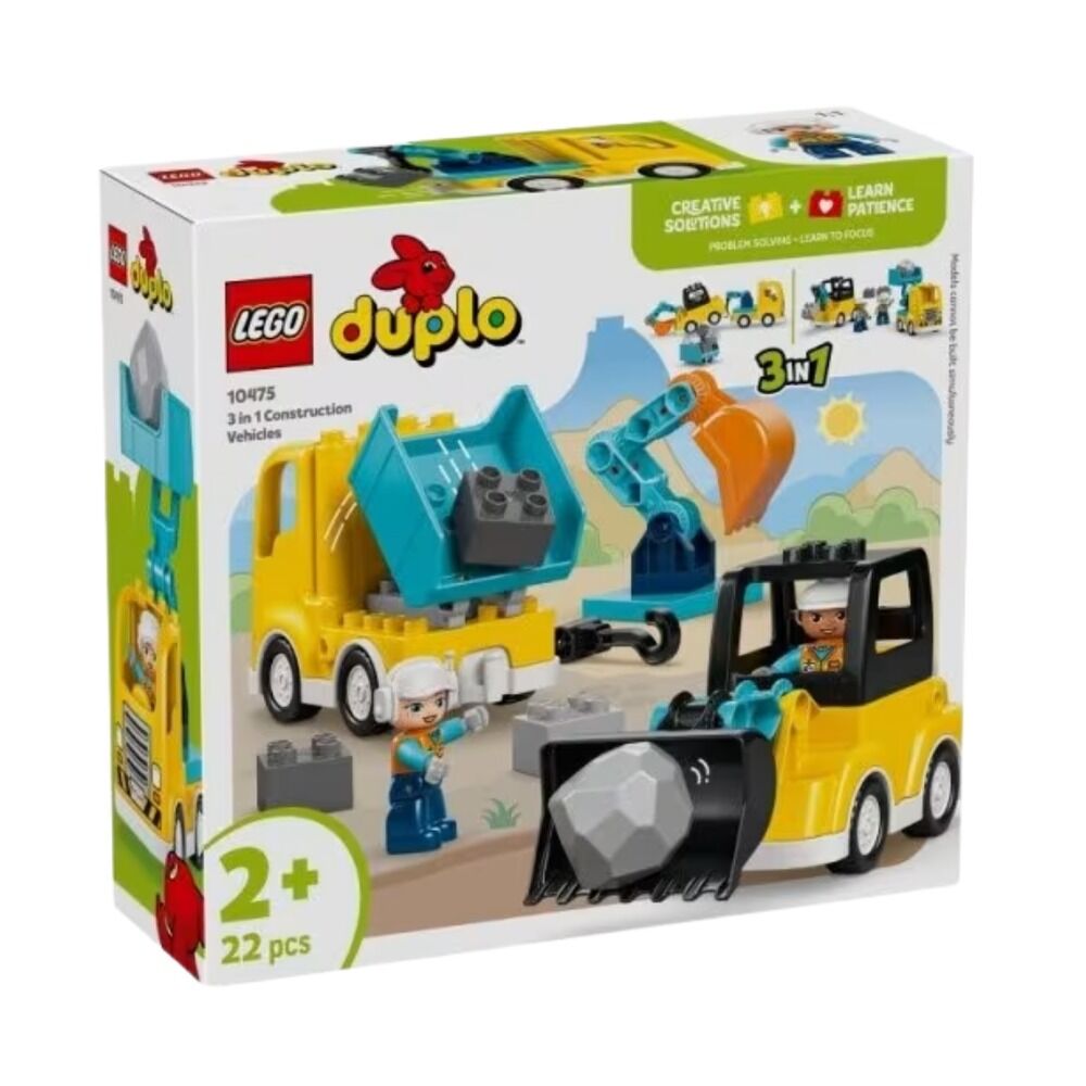 LEGO DUPLO - VEHÍCULOS DE CONSTRUCCIÓN 3 EN 1