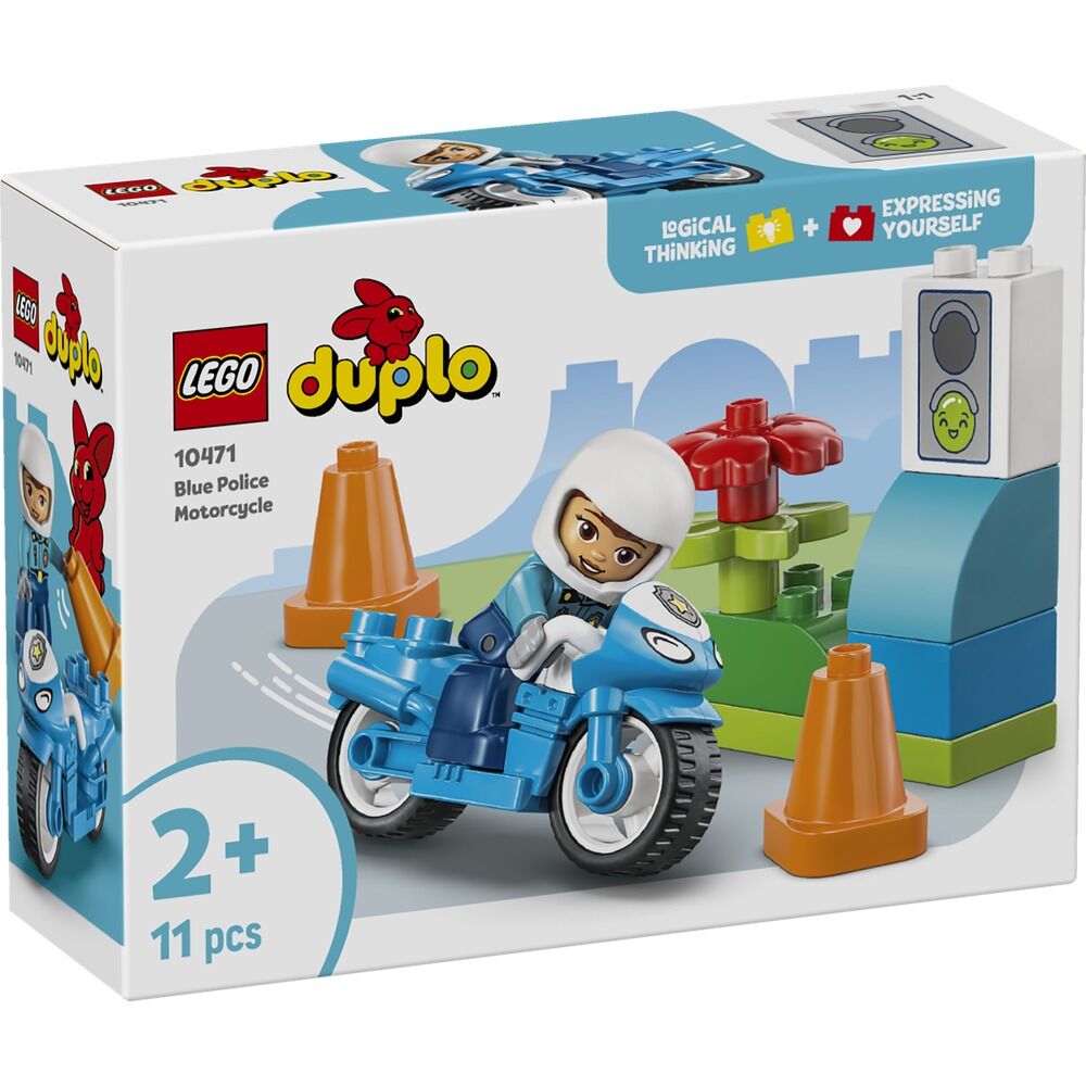 LEGO DUPLO - MOTO DE POLICÍA AZUL