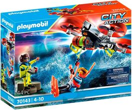 PLAYMOBIL - RESCATE MARÍTIMO: BUZO CON DRON DE RESCATE