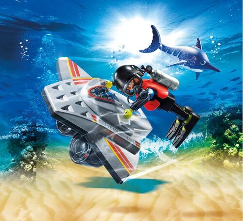 PLAYMOBIL - RESCATE MARÍTIMO: SCOOTER DE BUCEO