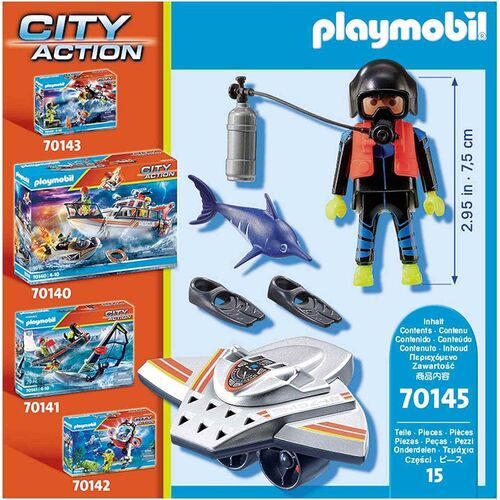 PLAYMOBIL - RESCATE MARÍTIMO: SCOOTER DE BUCEO