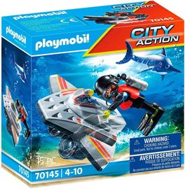PLAYMOBIL - RESCATE MARÍTIMO: SCOOTER DE BUCEO