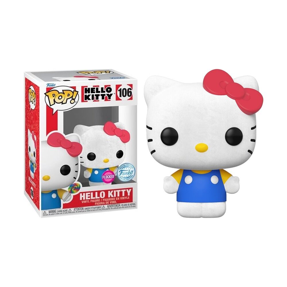 FUNKO POP! HELLO KITTY - HELLO KITTY CLÁSICA (FLOCADO) EXCLUSIVO