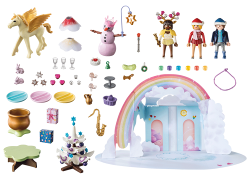 Playmobil Princess Magic - Calendario de Adviento: Arcoíris de Navidad
