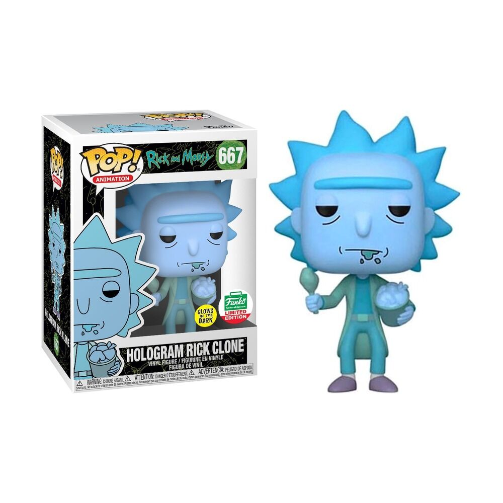 FUNKO POP! RICK Y MORTY - HOLOGRAM RICK CLONE (BRILLA EN LA OSCURIDAD) EXCLUSIVO