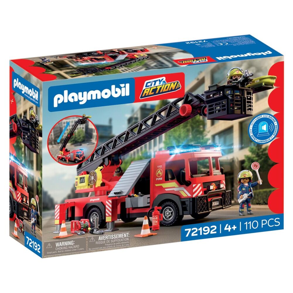 PLAYMOBIL - CAMIÓN DE BOMBEROS CON ESCALERA