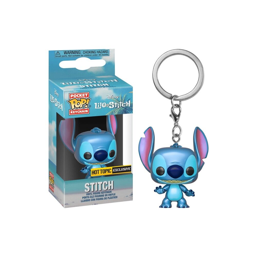 FUNKO POCKET POP! LLAVERO DISNEY LILO Y STITCH - STITCH (METÁLICO) EXCLUSIVO