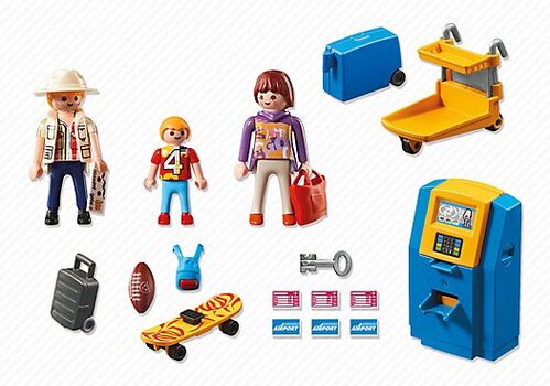PLAYMOBIL - FAMILIA Y MÁQUINA DE REGISTRO AUTOMÁTICO