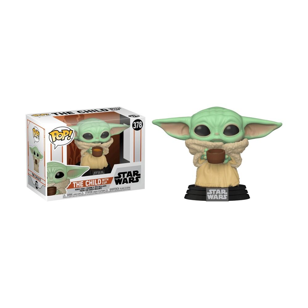 FUNKO POP! STAR WARS: THE MANDALORIAN - THE CHILD (BABY YODA) CON TAZA