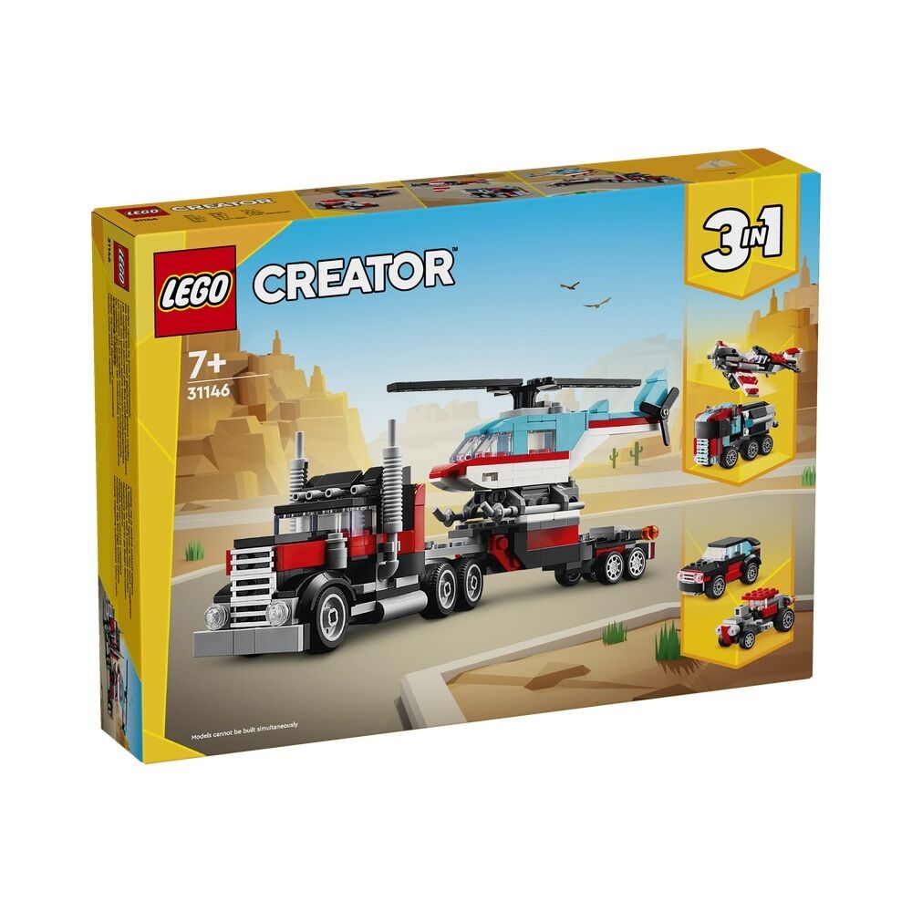 LEGO CREATOR - CAMIÓN PLATAFORMA CON HELICÓPTERO