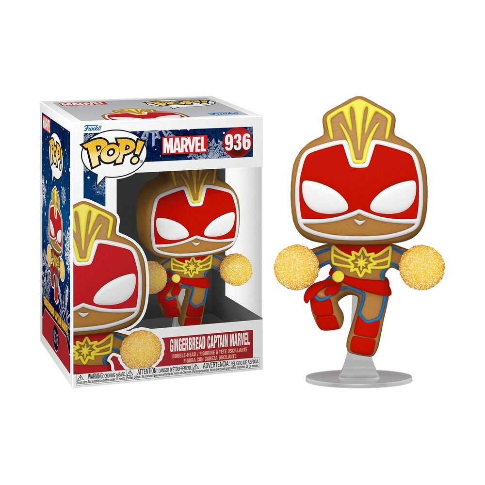 FUNKO POP! MARVEL: NAVIDAD - CAPTAIN MARVEL DE JENGIBRE
