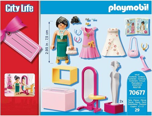 PLAYMOBIL - SET DE REGALO TIENDA DE MODA FESTIVA