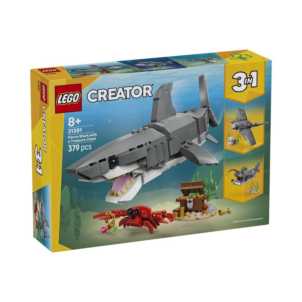 LEGO CREATOR - FEROZ TIBURÓN CON COFRE DEL TESORO