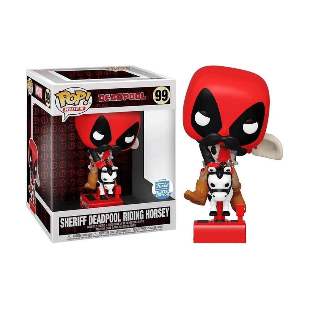 FUNKO POP! RIDES MARVEL: DEADPOOL - SHERIFF MONTANDO A CABALLO EXCLUSIVO