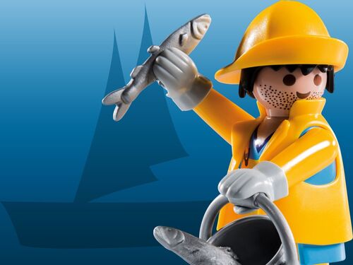 PLAYMOBIL 5596-6 SOBRE SORPRESA SERIE 8 NIÑOS - PESCADOR