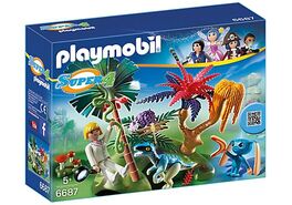 PLAYMOBIL - SUPER 4: ISLA PERDIDA CON ALIEN Y RAPTOR
