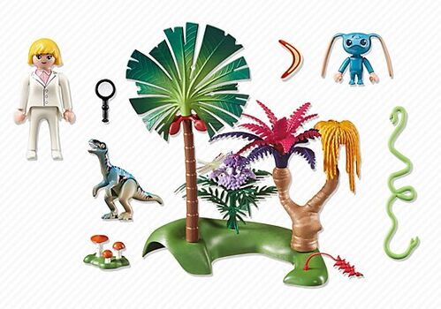 PLAYMOBIL - SUPER 4: ISLA PERDIDA CON ALIEN Y RAPTOR