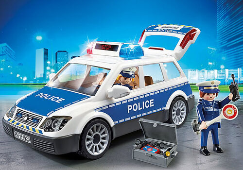 PLAYMOBIL - COCHE DE POLICÍA CON LUCES Y SONIDO