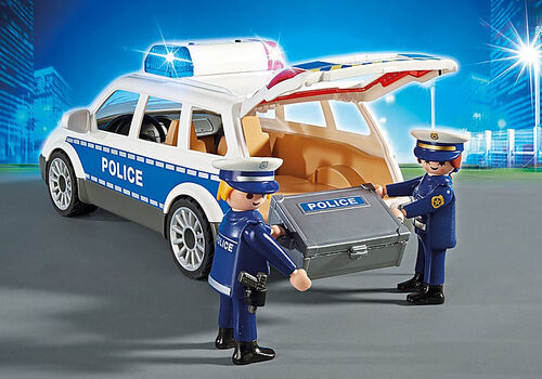 PLAYMOBIL - COCHE DE POLICÍA CON LUCES Y SONIDO