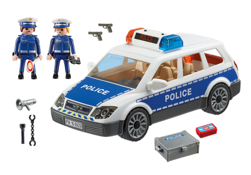 PLAYMOBIL - COCHE DE POLICÍA CON LUCES Y SONIDO