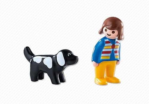 PLAYMOBIL - 1.2.3. MUJER CON PERRO