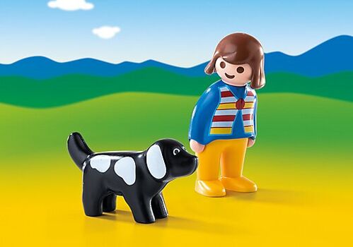 PLAYMOBIL - 1.2.3. MUJER CON PERRO