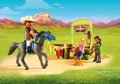 PLAYMOBIL 70118 Establo con Fortu, Pru y Abigaíl